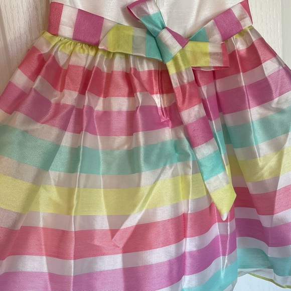 NWOT Rare Editions Pastel Striped Party Dress - Picture 5 of 8